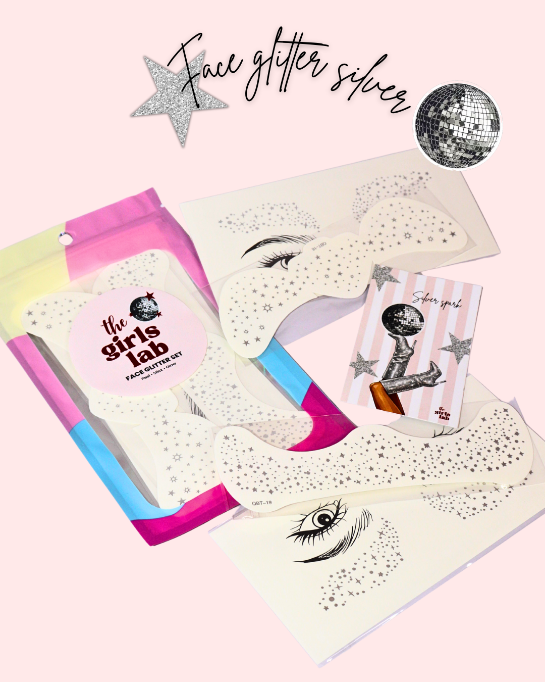 Face Glitter Set - Silver Spark