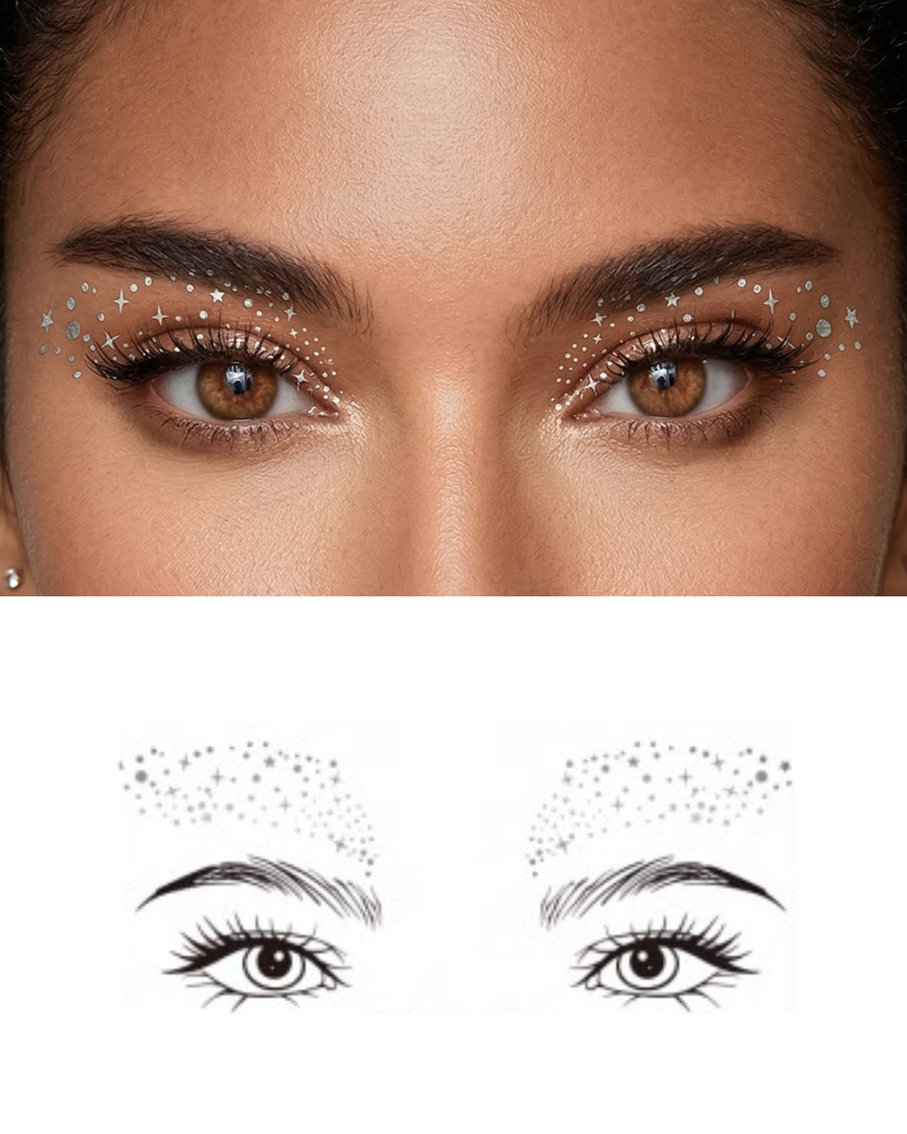 Face Glitter Set - Silver Spark